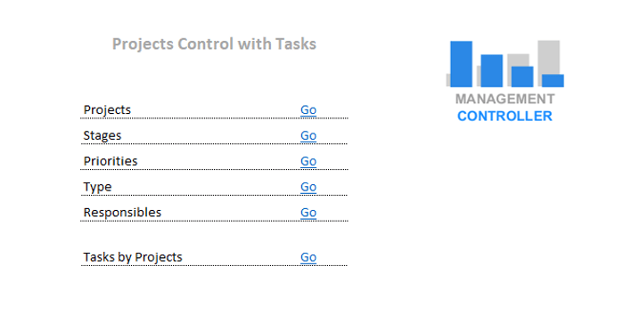 Control de Proyectos con Tareas Plantilla Excel Gratis