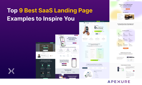 Can you provide an example of an effective landing page for SaaS products?