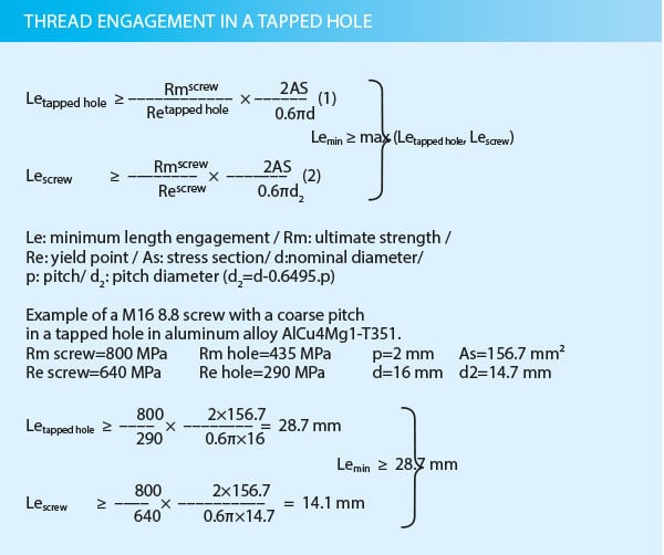 Fastener Thread Engagement Ratio Design Calculator