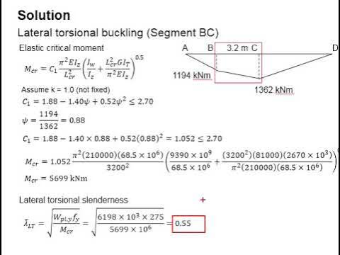 Lateral Torsional Buckling Formulae and Calculator