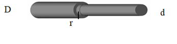 Stress Concentration Calculator of a Cylinder Feature with Axial Loading Applied
