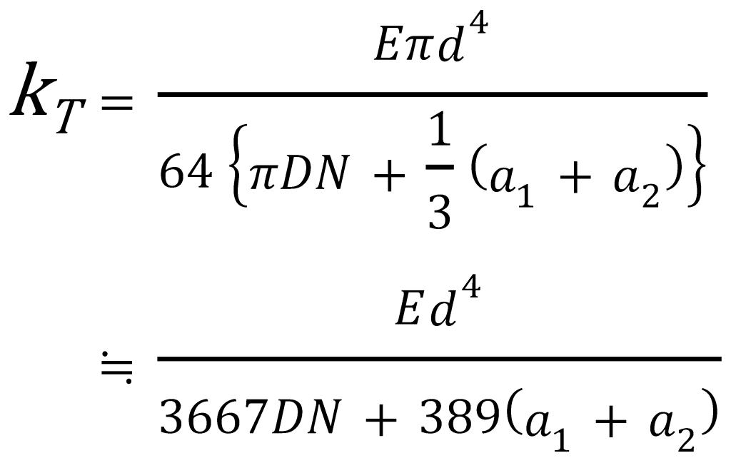 Torsion Spring Constant Calculator